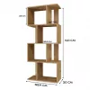 Scaffale FIESTA 4P 59,5x30x140 cm, rovere Artisan