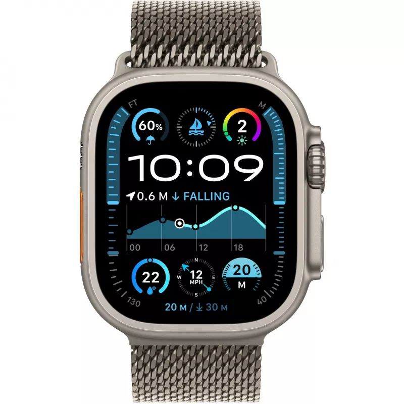 Cinturino Milanese Loop in titanio naturale 49 mm - S