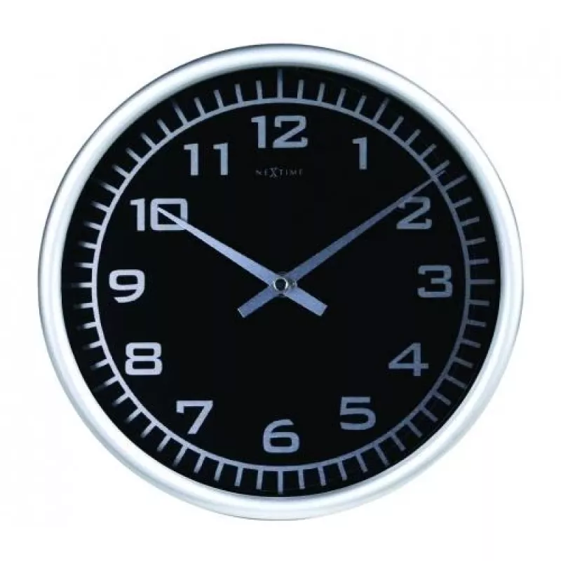 NeXtime orologio 2953 Blacky, Ø 25 cm, da parete, nero