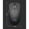 Mouse senza fili MEDIA-TECH MT1124 BT/RF Silent & Recharge — ambidestro, 3200 DPI, Bluetooth + 2,4 GHz USB, 6 tasti, ricaricabile