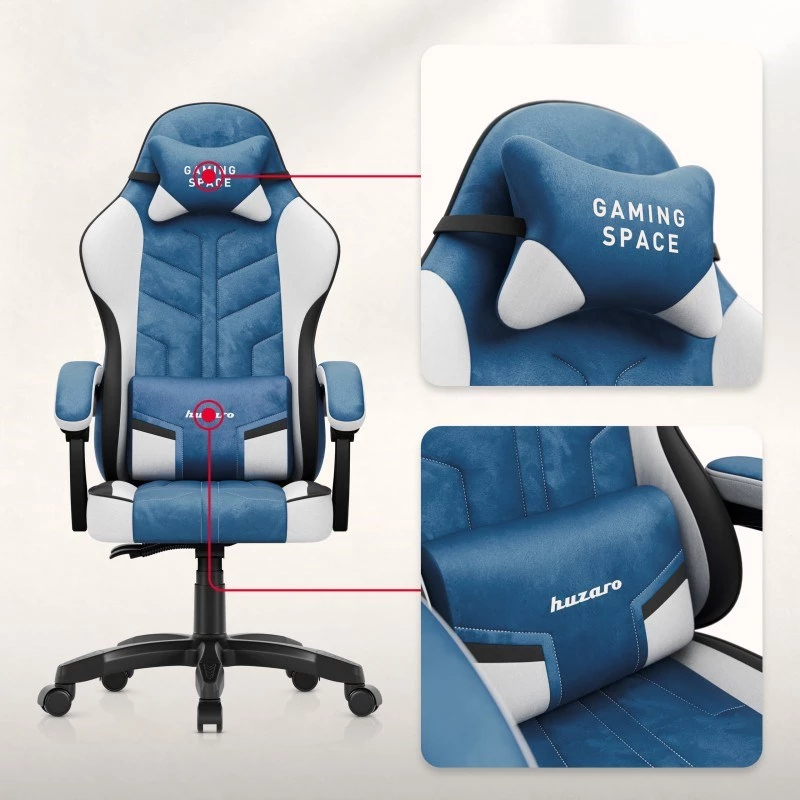 Huzaro Force 2.7 Nero Carbon Sedia gaming blu
