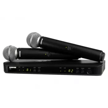 Shure BLX288E/SM58-H8E – Sistema wireless con ricevitore e due microfoni SM58