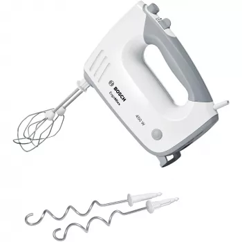 Frullatore a mano Bosch MFQ36400 — 450 W, 5 velocità, turbo, cavo 1,3 m, grigio/bianco
