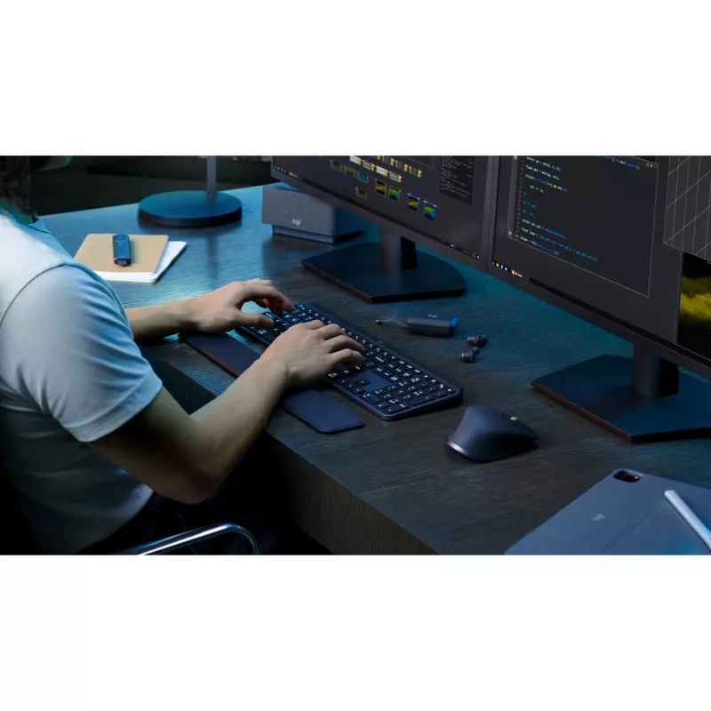 Logitech MX Keys S Combo tastiera mouse inclusi ufficio RF Wireless + Bluetooth QWERTZ svizzero grafite