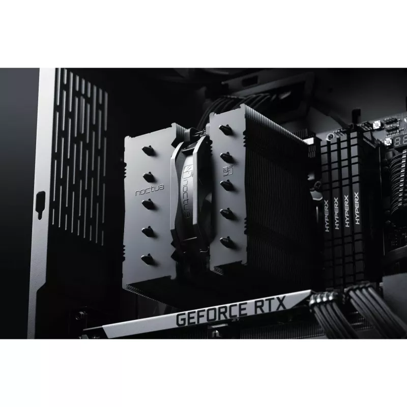 Noctua NH-D12L chromax.black dissipatore CPU ad aria, 120 mm, alluminio, nero, 450–2000 RPM, 22,6 dBA
