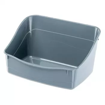 Lettiera angolare aperta per gatti FERPLAST lettiera per conigli plastica grigia 370×270×185 mm per conigli