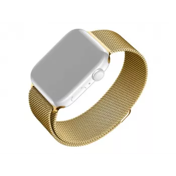 Cinturino sostitutivo in maglia metallica FIXED FIXMEST-434-GD per Apple Watch 42/44/45/46/49 mm, finitura oro