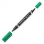 Pennarello permanente Staedtler Lumocolor Duo punta fine/punta a scalpello verde