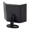 Extralink specchio da trucco, ingrandente, nero, pieghevole, retroilluminato, con base