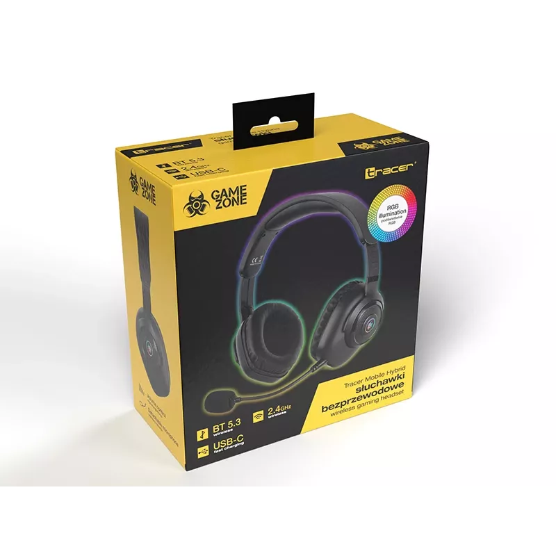 Tracer Cuffie GAMEZONE Mobile Hybrid BT+2.4G nero