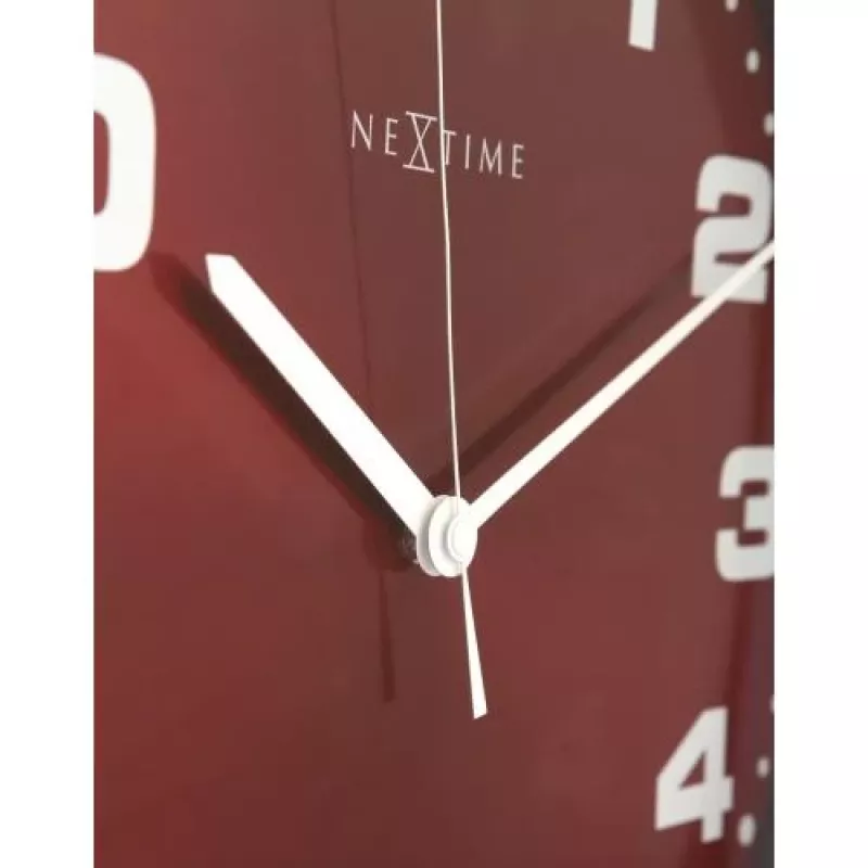 NeXtime orologio 3053ro Dash Red, Ø35 cm, da parete, rosso/argento