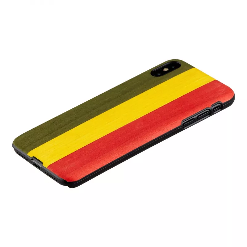 Custodia per smartphone man and wood per iPhone XS Max – modello Reggae, nero