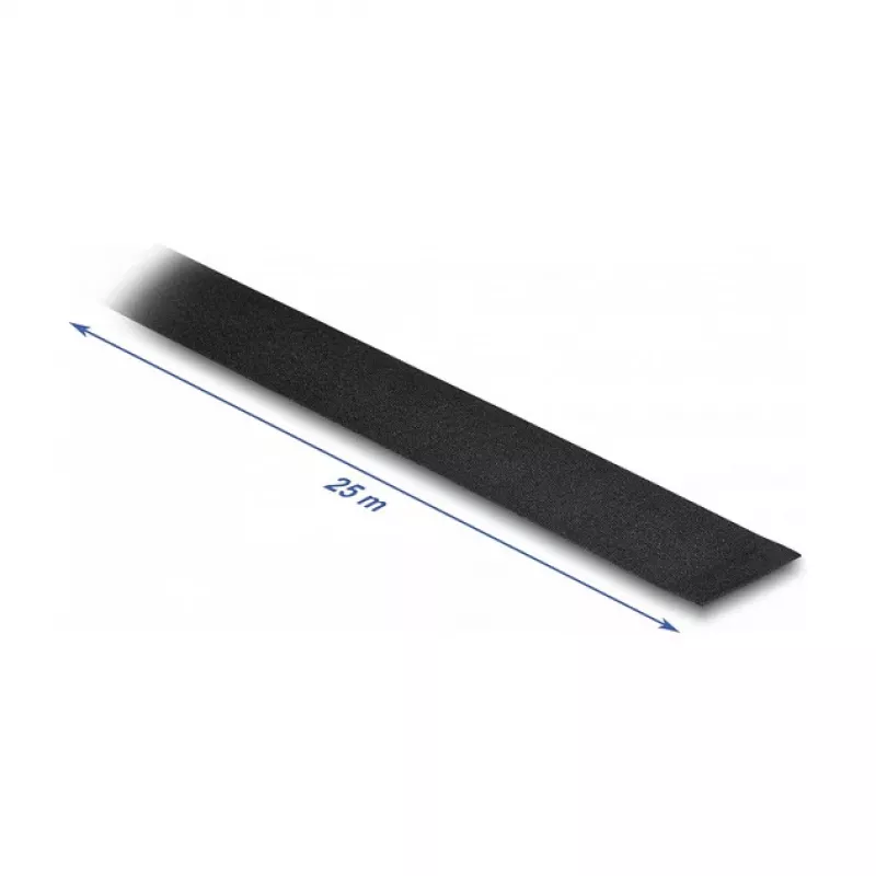Nastro in tessuto DeLOCK 25 m x 25 mm infrangibile autoadesivo nero