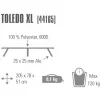 Lettino da campo Toledo XL 44165, letto da campeggio grigio