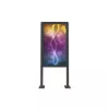 Custodia in acciaio Edbak POK101 per display Digital Signage, nero, verticale 862x200x1981 mm