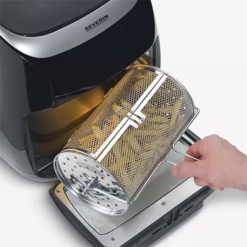 Friggitrice ad aria Severin FR2446 11 L 2000 W nero argento