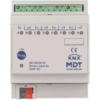 Ingresso binario MDT BE-08230.02 8 canali 4TE REG 230VAC (BE-08230.02)