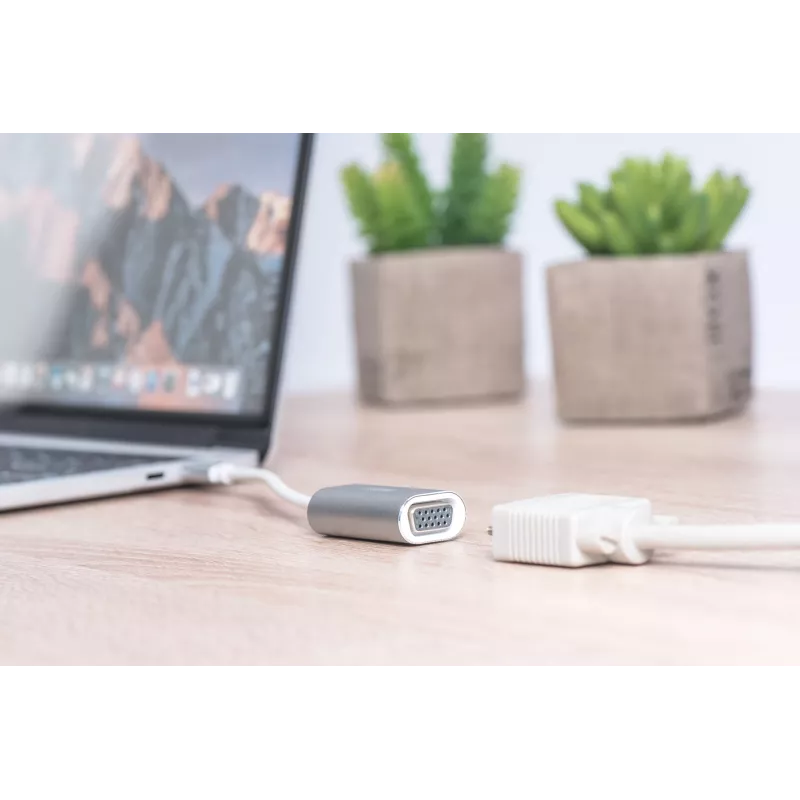 DIGITUS DA-70837 adattatore VGA 1080p FHD a USB 3.0 Type-C, alluminio