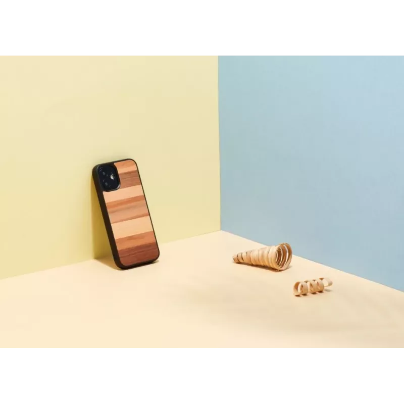 Custodia protettiva per smartphone Man and Wood per iPhone 12 mini – nero