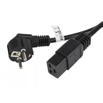 Cavo di alimentazione CEE 7/7 - IEC 320 C19 16A VDE 1,8M nero
