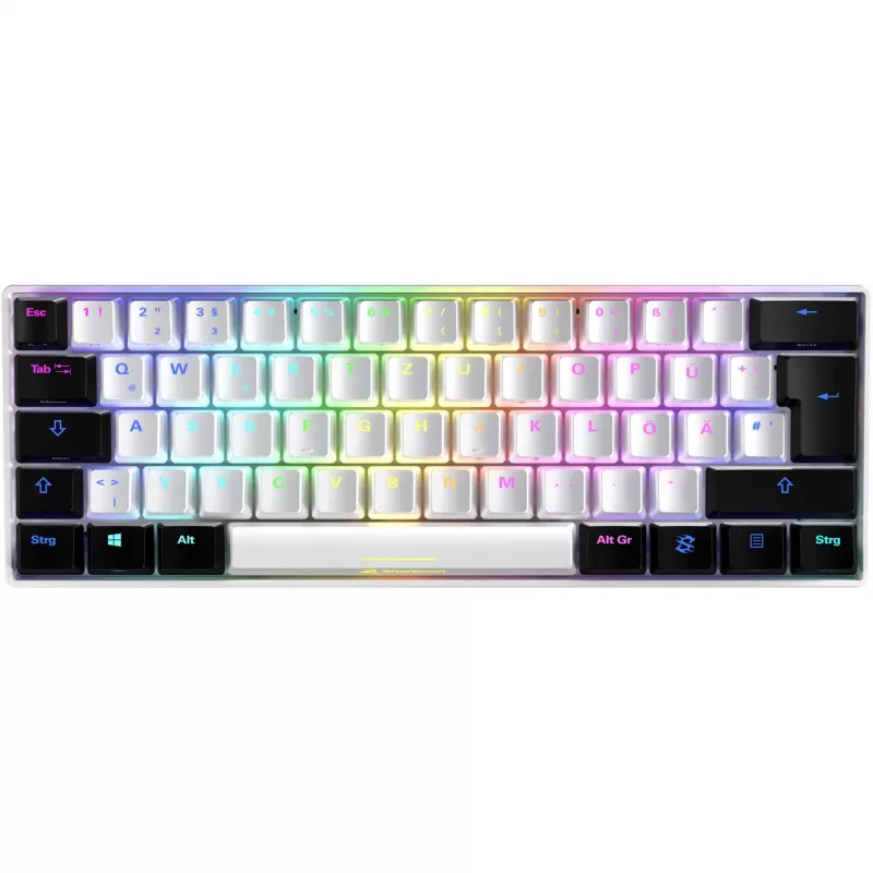 Sharkoon SGK50 S4 tastiera gaming USB QWERTZ tedesco bianca RGB LED