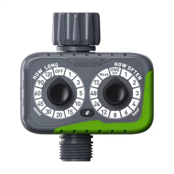 Timer di irrigazione automatico RainPoint ITV152, 2 programmi, ciclo 24 ore