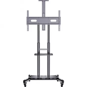 HAGOR HP Twin Stand HD - Carrello - per schermo piatto / apparecchiature AV - nero - dimensione schermo: 140-213 cm (55-84) - interfaccia di fissaggio: fino a 800 x 500 mm (8210)