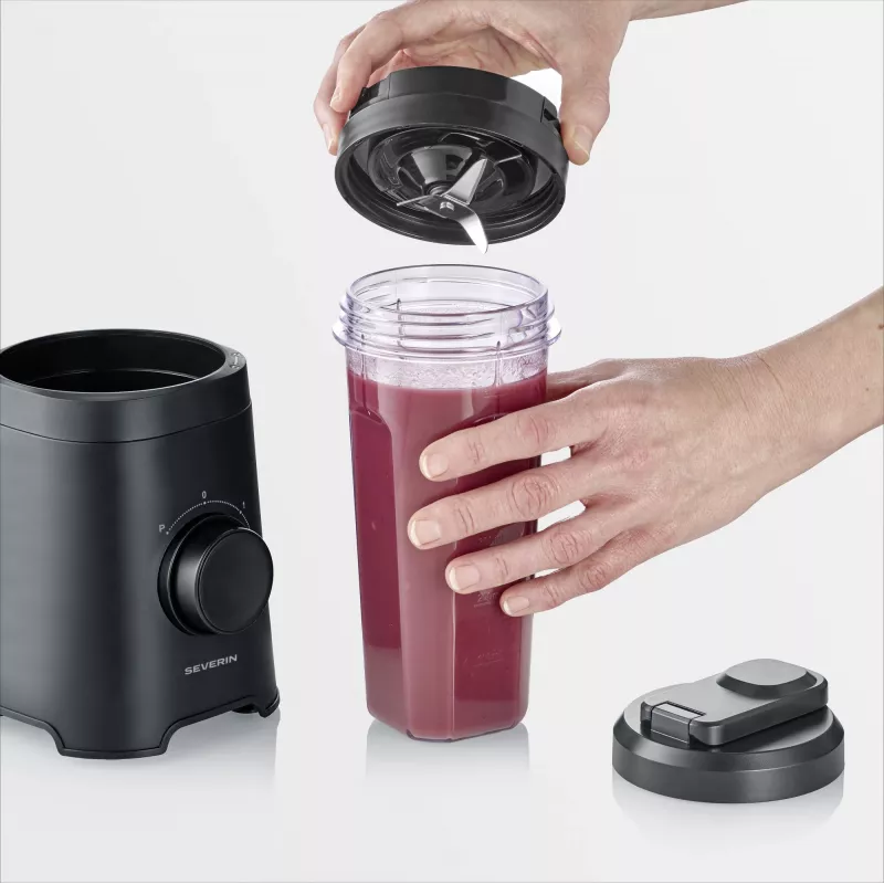 Frullatore da tavolo SEVERIN SM 3743 — caraffa 0,6 L, 320 W, nero, lame in acciaio inox