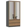 Topeshop SZAFA MALWA AN/AR L armadio/guardaroba da camera 5 ripiani 2 porte
