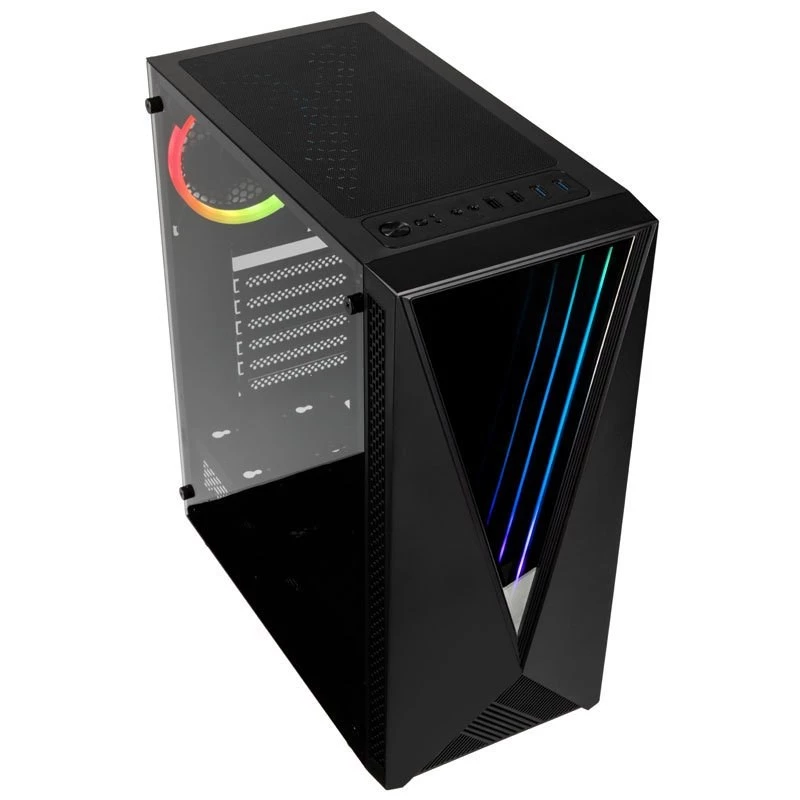 Kolink VOID RGB case per PC tower, nero, con finestra, ventola LED, filtro antipolvere
