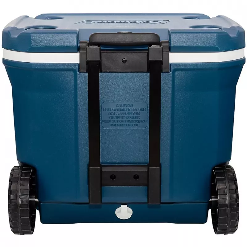 Coleman 50QT Xtreme borsa termica con ruote, blu, plastica, poliuretano (PU), nero, 47 l, 113 kg