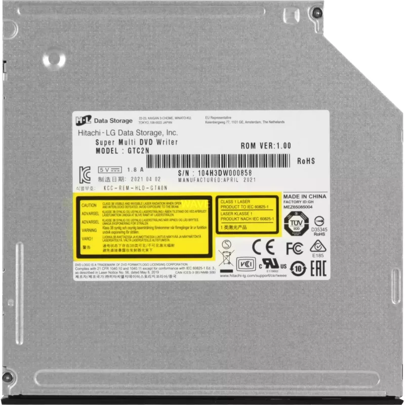 Masterizzatore DVD-RW interno 12,7 mm SLIM GTC2N BULK / HITACHI-LG