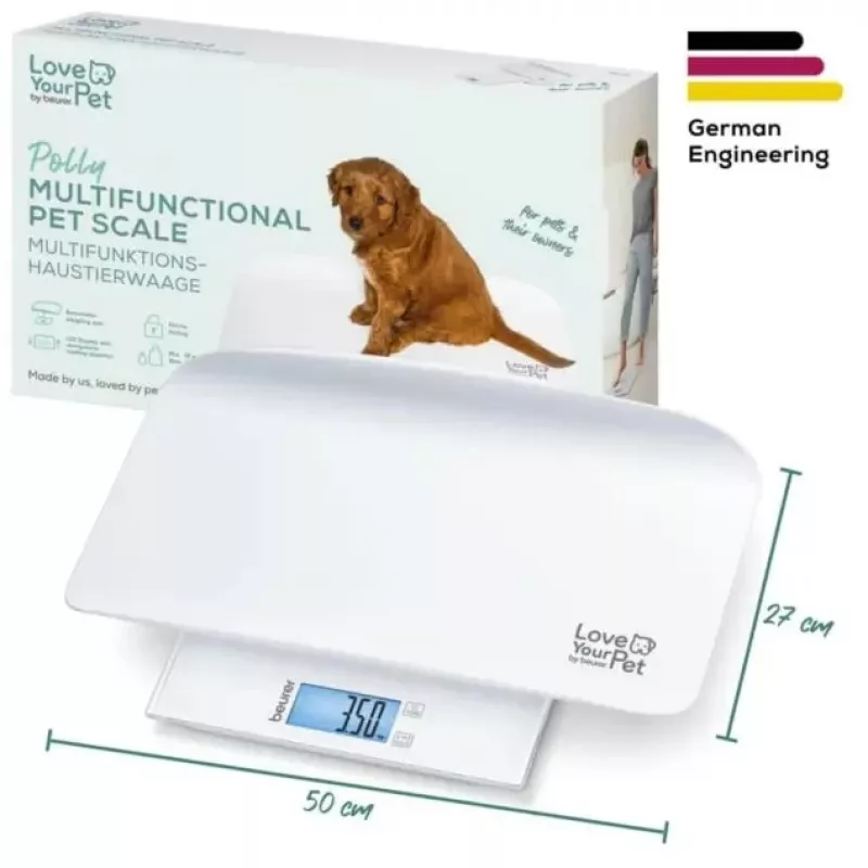 Bilancia per animali Beurer PP170 multifunzione, portata 20 kg, display LCD