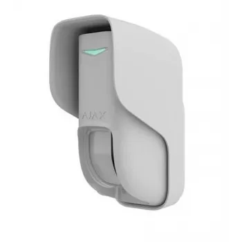 Rilevatore a tendina per esterni Ajax 101441 — wireless, rilevatore di movimento bianco con caratteristica a tendina per la protezione esterna