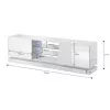 Mobile TV Cama QIU 200 MDF bianco lucido/bianco lucido