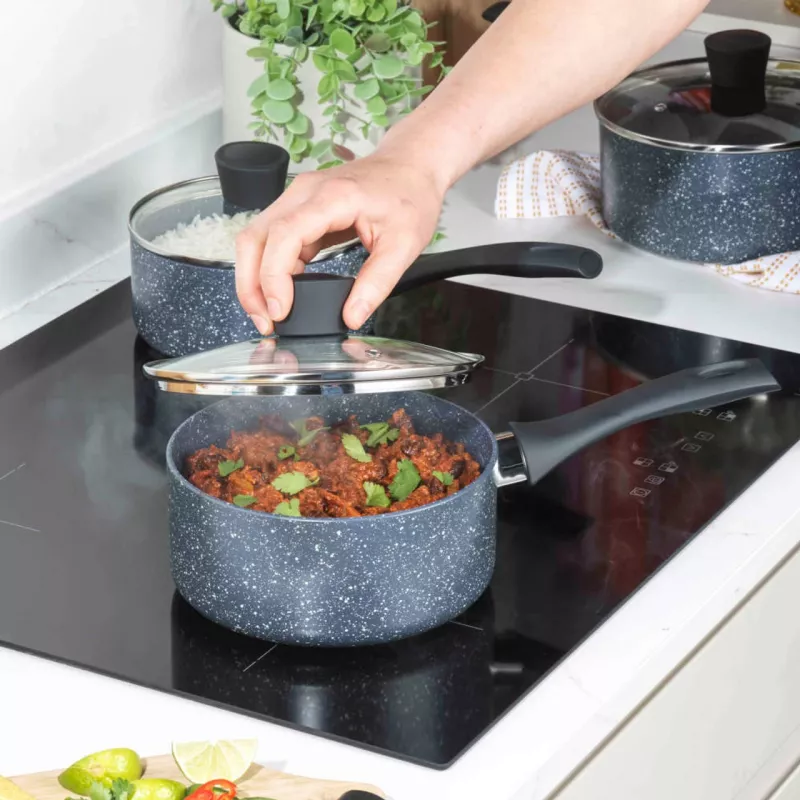Set pentole Russell Hobbs Nightfall Stone 3 pezzi 16/18/20 cm antiaderente