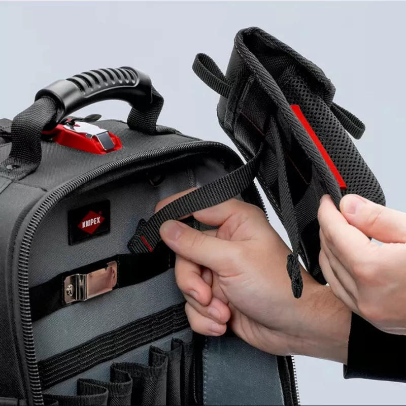 Borsa per utensili Knipex Modular Bag 00 19 50 LE nero/rosso, vuota, custodia modulare per utensili