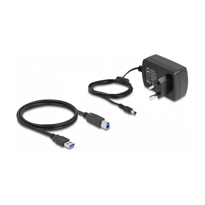 Docking station USB doppia DeLOCK per 2 x SATA HDD SSD con funzione di clonazione e lettore di schede