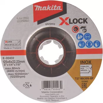 Makita E-00402 - Disco abrasivo - metallo - Makita - 2,22 cm - 12,5 cm - 6 mm
