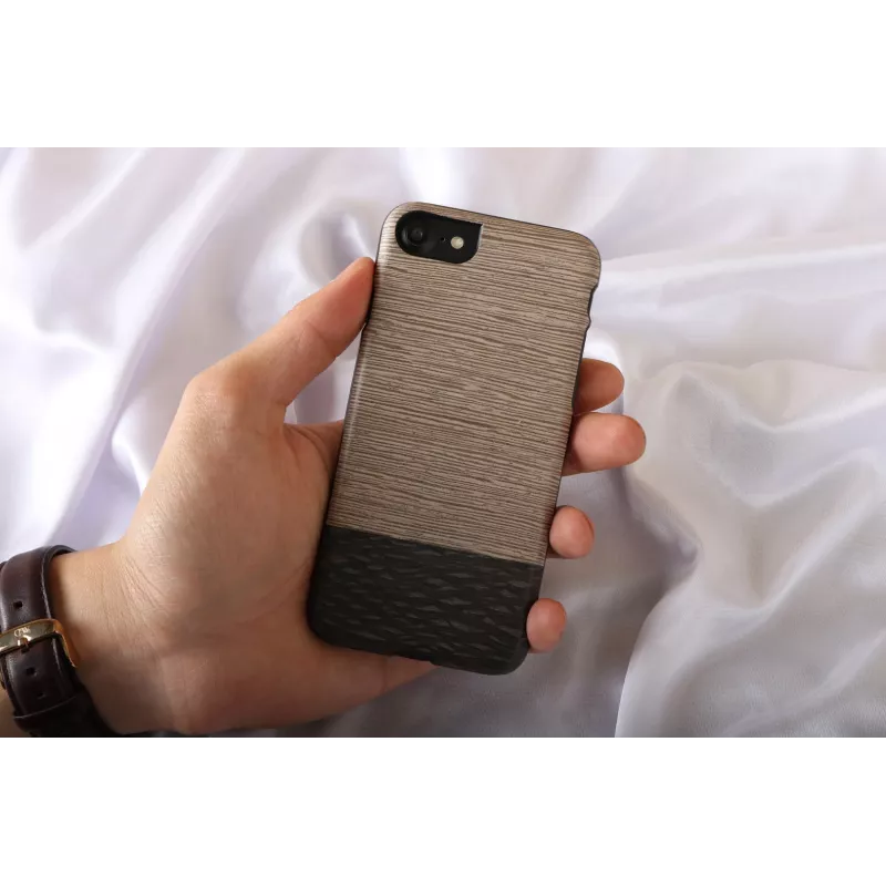 Man&Wood Lattis cover per iPhone 7/8, nera