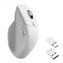 Mouse ottico wireless Keychron M6S-B72 — per destrorsi, 12000 DPI, RF wireless + Bluetooth + USB-C, bianco