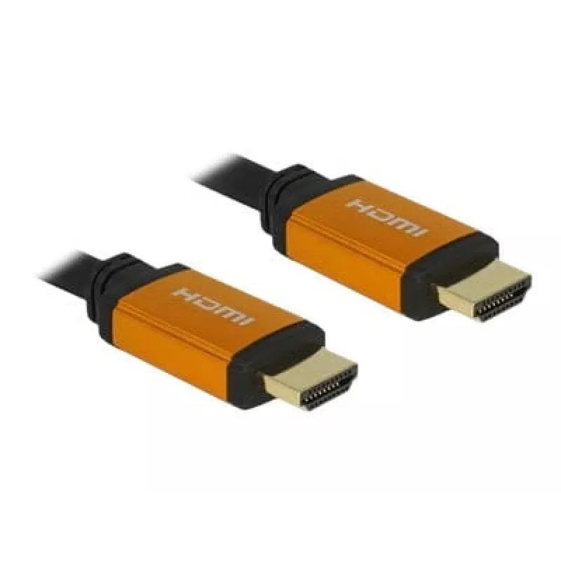 Cavo HDMI DeLOCK 85727 1m Type-A maschio su maschio nero oro