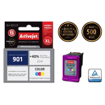 Cartuccia d'inchiostro compatibile ActiveJet AH-901CR colore (High XL, a base di colorante, 21 ml, ciano/magenta/giallo)