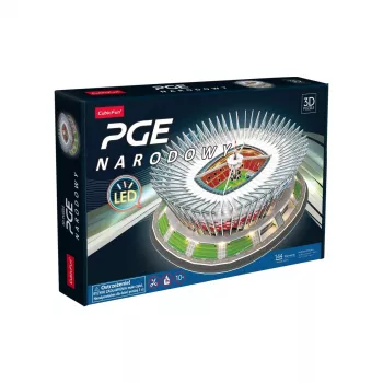 Puzzle 3D cubicfun PGE National LED Model 306-L541H — modello architettonico in carta con illuminazione LED