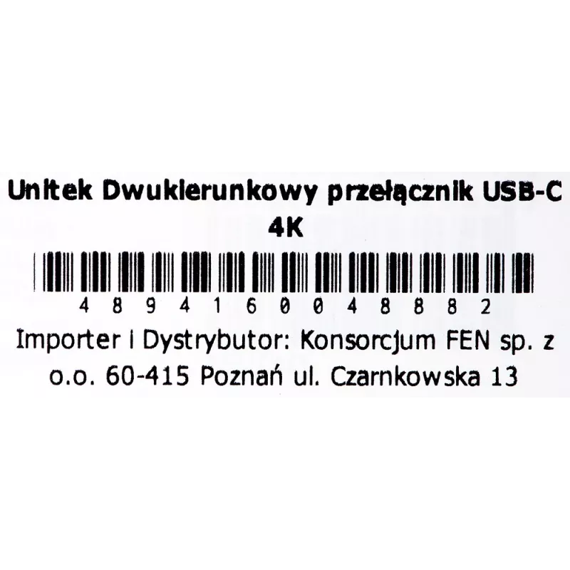 Unitek D1078A switch USB-C 4K bidirezionale, 2 ingressi e 1 uscita