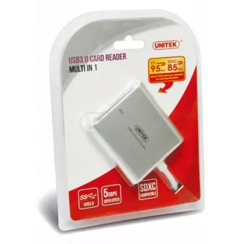 Lettore di schede UNITEK Y-9313 USB 3.2 Gen 1 (3.1 Gen 1) argento