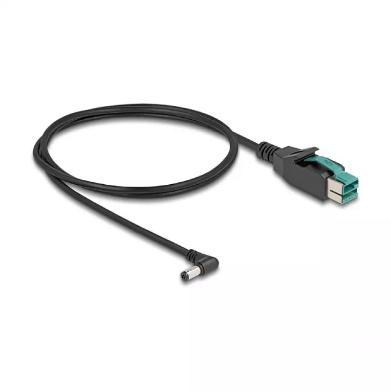 Cavo PoweredUSB DeLOCK maschio 12 V a DC 5,5 x 2,1 mm maschio angolare 1 m