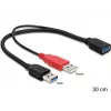 DeLOCK 83176 cavo USB USB 3.2 Gen 1 0,3 m USB A a 2 x USB A