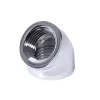 Alphacool 17593 raccordo per tubo a 45°, G1/4 femmina su G1/4 femmina, cromato
