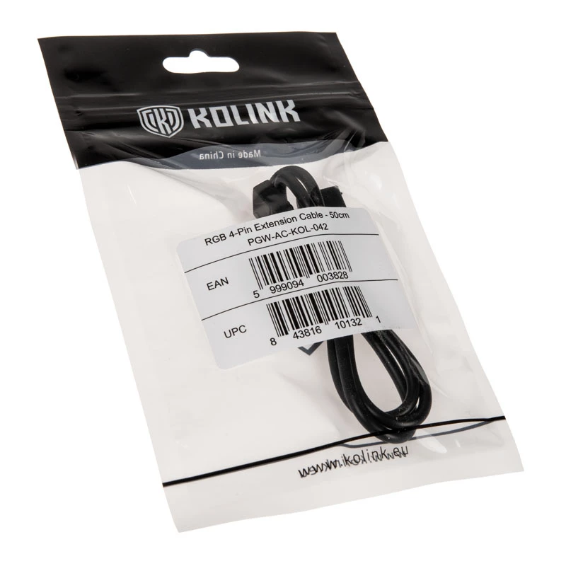 Cavo di prolunga ARGB 4-Pin Kolink ARGB 4-Pin 0,5 m, 4-Pin maschio a 4-Pin maschio, lunghezza 0,5 m